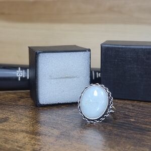 925 Sterling Silver with a Light Blue MoonStone (Vintage/handmade)